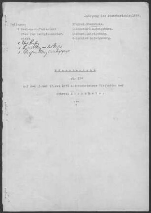 Stammheim (Stuttgart): Pfarrbericht 1936