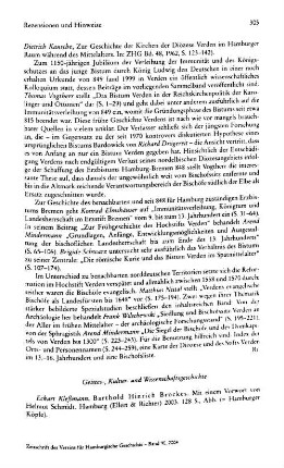 Kleßmann, Eckart :: Barthold Hinrich Brockes, mit einem Vorw. von Helmut Schmidt, (Hamburger Köpfe) : Hamburg, Ellert & Richter, 2003