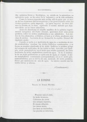 La corona : Balada de Apeles Mestres