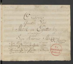 Mosè in Egitto; V (4), Coro, orch