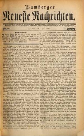 Bamberger neueste Nachrichten. 1882,7/12 = Jg. 22