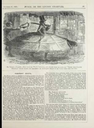 Mr. Tremble borrows a hint from his wife's crinoline, andinvents what he calls his "patent anti-garotte overcoat," whis places him completely out of h-arm's reach in his walks home from the city