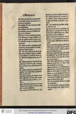 Quod misericordia est pulchritudo et perfecta forma virtutum...