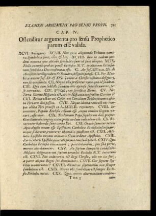 Cap. IV. Ostenditur argumenta pro sensu Prophetico parum esse valida