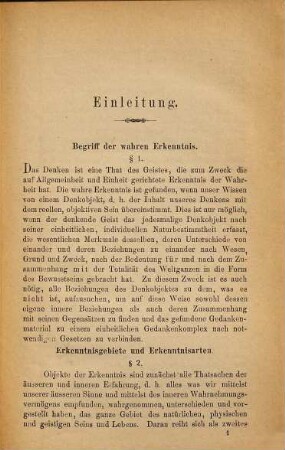 Leitfaden der Logik und der empirischen Psychologie für den Unterricht an Gymnasien und anderen höheren Lehr-Anstalten und zum Selbstunterricht, 1. Logik