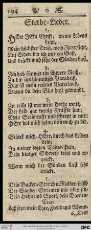 Sterbe = Lieder