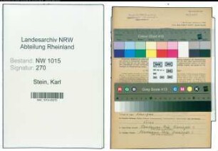 Entnazifizierung Karl Stein , geb. 13.02.1910 (Buchhalter)