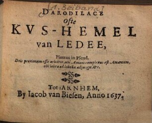 Darodilace ofte Kus-Hemel van Ledee