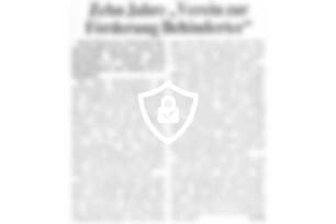 Zehn Jahre "Verein zur Förderung Behinderter"