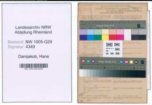 Entnazifizierung Hans Damjakob , geb. 03.04.1900 (Bahnsekretaer)