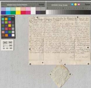 Werden. -Lehnsbrief des Abtes Beda für Wilhelm Sengelmann über das Lehngut Ingsbergshof (zum Revers Nr. 5387). -Der Aussteller hat eigenhändig unterschrieben und sein Geheimsiegel anhängen lassen. - Or., anhängendes Oblatensiegel, Unterschrift