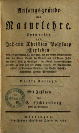 Anfangsgründe der Naturlehre