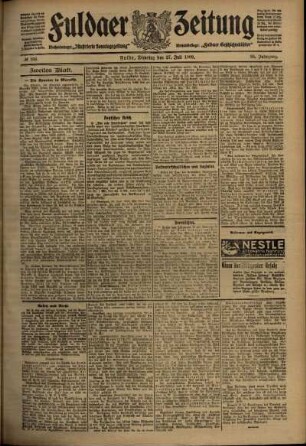 Zweite Ausgabe vom Dienstag, den 27. Juli 1909.