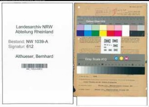 Entnazifizierung Bernhard Althueser , geb. 27.01.1883 (Bierverleger)