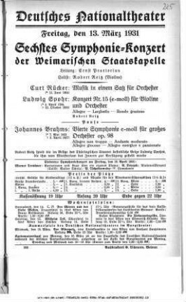 Sechstes Symphonie-Konzert
