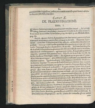 Caput X. De Praedestinatione.