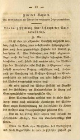 Zweites Kapitel. Von der Ermittelung des Ertrages der verschiedenen Holzungsgerechtsame