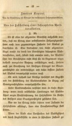 Zweites Kapitel. Von der Ermittelung des Ertrages der verschiedenen Holzungsgerechtsame