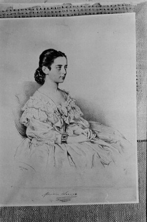 Lithographie der österreichischen Opernsängerin Pauline Lucca : Porträt von Pauline Lucca