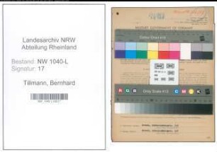 Entnazifizierung Bernhard Tillmann , geb. 02.01.1899 (Pachtamtsbeisitzer)