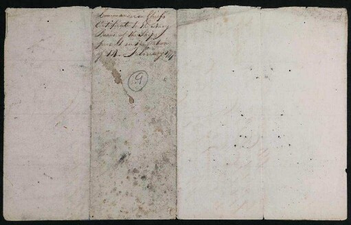 Meldung des kommandierenden Admirals [vermutl. John Jervis, 1st Earl of St Vincent (1735 – 1823)] betr. eine Liste jener engl. Schiffe, die an der Schlacht bei  Kap St. Vincent am 14. Februar 1797 teilgenommen und vier spanische Kriegsschiffe als Prise genommen haben, 8. März 1797