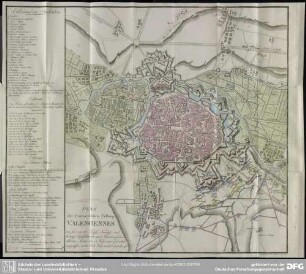 Plan der franzoesischen Festung Valenciennes