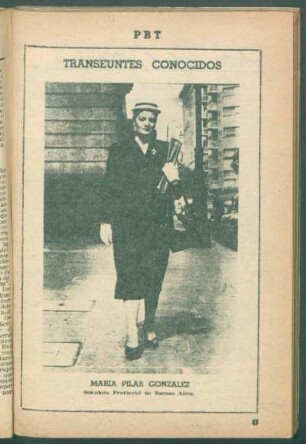María Pilar González, Senadora Provincial de Buenos Aires - [Fotografía] : Transeúntes conocidos