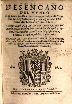 Desengaño del mondo