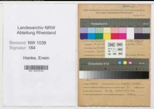 Entnazifizierung Erwin Hanke , geb. 08.05.1913 (Bahnbeamter)