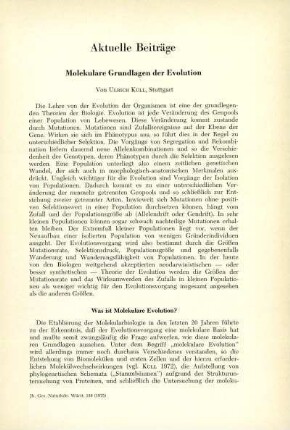 I. Aktuelle Beiträge