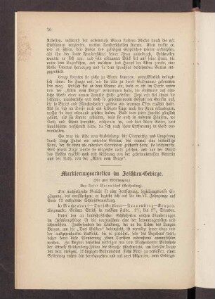 Markierungsarbeiten im Jeschkengebirge / von Josef Matouschek (Reichenberg)