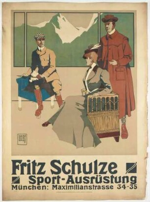Plakat: Fritz Schulze - Sportausrüstung, München
