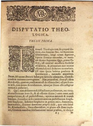 Theses theologicae : quas ... ex omnibus D. Thomae partibus