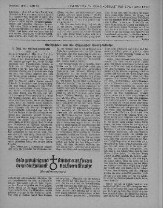 Geschichten um die Eisenacher Georgenkirche / Mitzenheim
