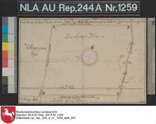 Lage der Ortschaft SPETZERFEHN an der Neuen Wieke Kolorierte Zeichnung von A. Fuchs Papier auf Leinen Format 33,7x22,8 M 1:6.850