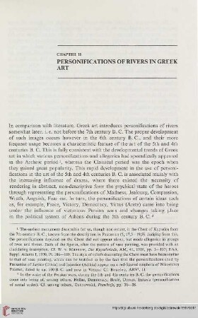 Chapter II: Personifications of rivers in Greek art