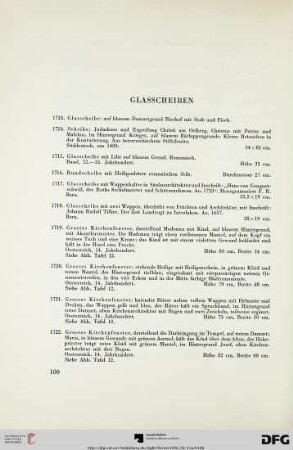 Glasscheiben (Nr. 1713-1751)