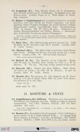 21. Kostüme & Feste (Nr. 484-510)