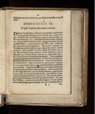 Dissertatio IX. Eclipses Lunares duratione variant