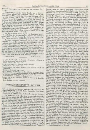 117-119 [Rezension] Richter, Liselotte, Immanenz und Transzendenz im nachreformatorischen Gottesbild