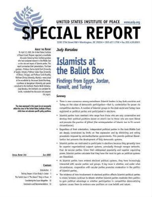 Islamists at the Ballot Box: Findings from Egypt, Jordan, Kuwait, and Turkey