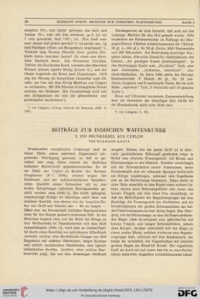 Beiträge zur indischen Waffenkunde. 2. Ein Prunksäbel aus Ceylon