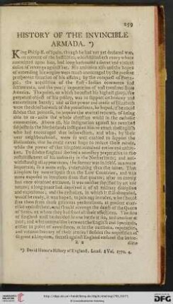 History of the invincible Armada