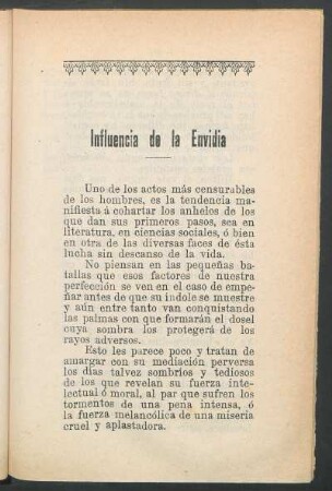 Influencia de la envidia