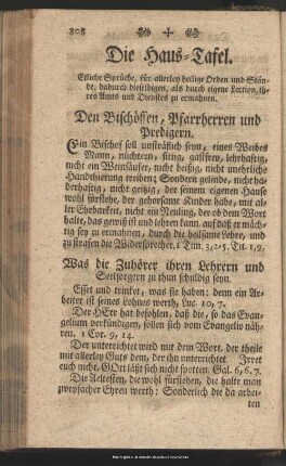 Die Haus-Tafel