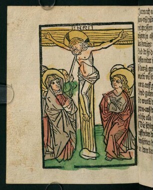 114v, Holzschnitt (Jesus am Kreuz)