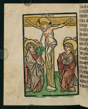 114v, Holzschnitt (Jesus am Kreuz)