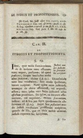 Cap. III. De iudiciis et propositionibus.