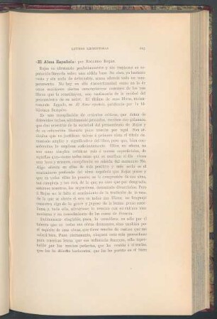 "El alma española" por Ricardo Rojas