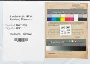 Entnazifizierung Hermann Diedrichs, geb. 16.02.1904 ()